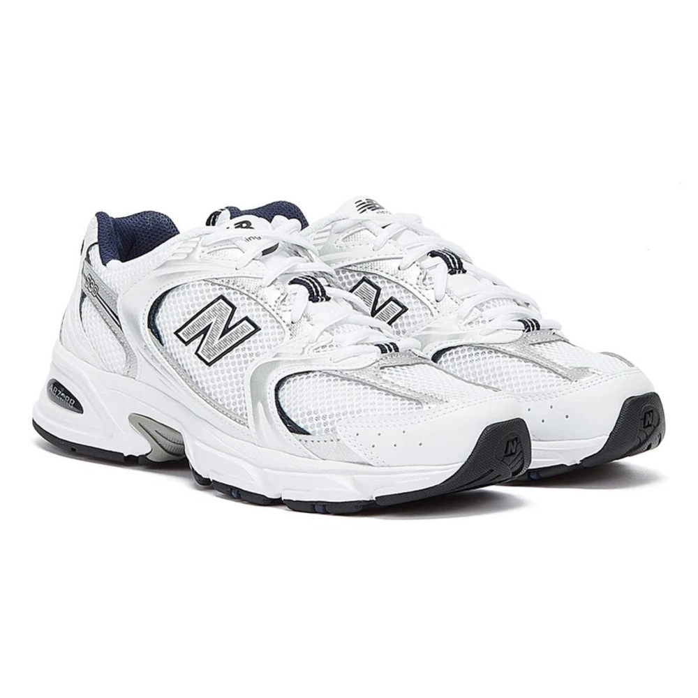 LIKE NEW {NEW BALANCE} 530 Sneakers White/Indigo, 7.5